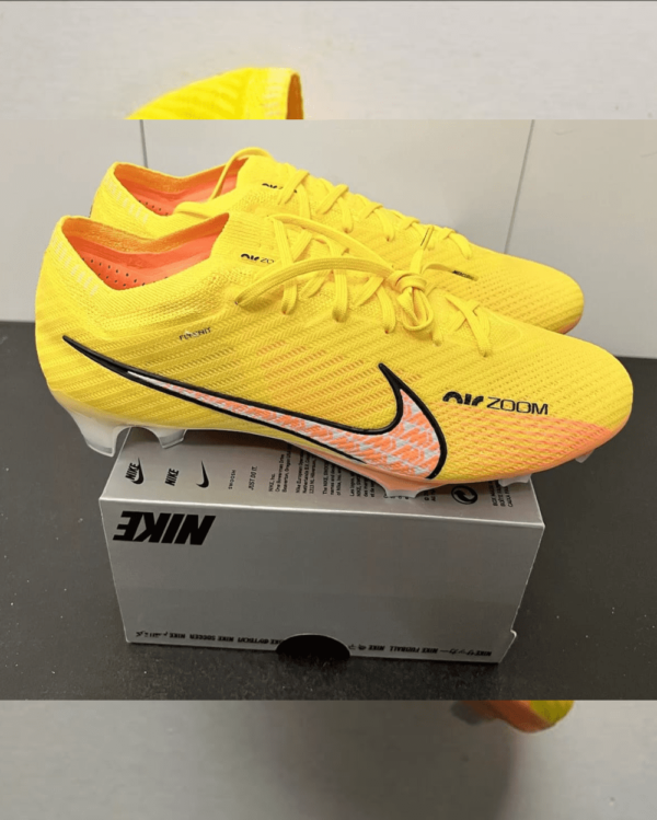 First Copy Nike Mercurial Zoom Vapor 15 Elite FG Yellow Shoes (2)