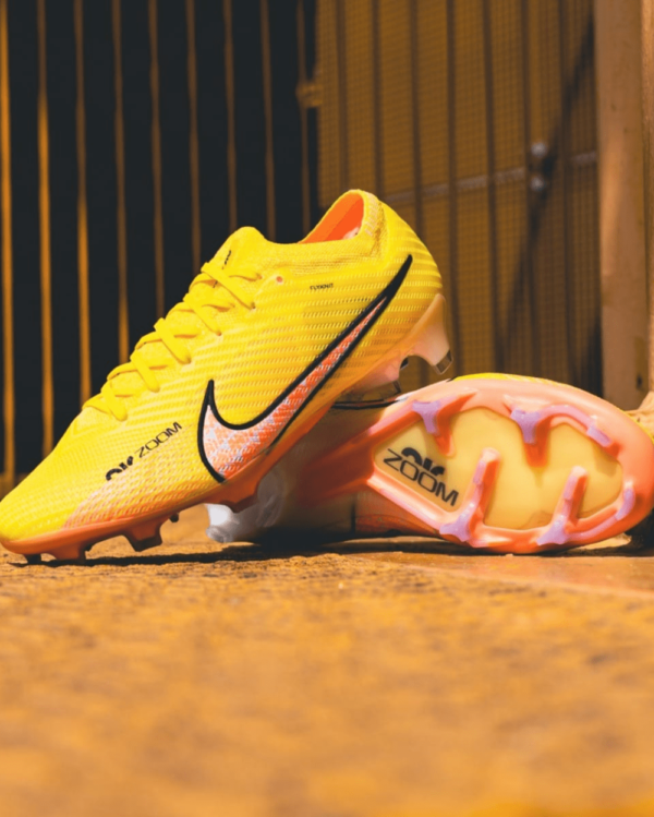 First Copy Nike Mercurial Zoom Vapor 15 Elite FG Yellow Shoes (2)