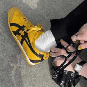 First Copy Onitsuka Tiger Mexico 66 Yellow Black Shoes