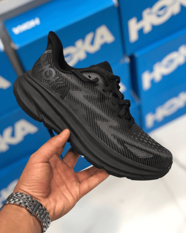 First Copy Replica Hoka One One Clifton 9 Black Shoes